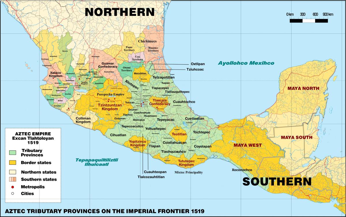 tenochtitlan Мексик газрын зураг