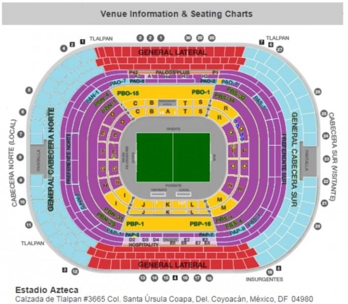 estadio azteca суудал зураг
