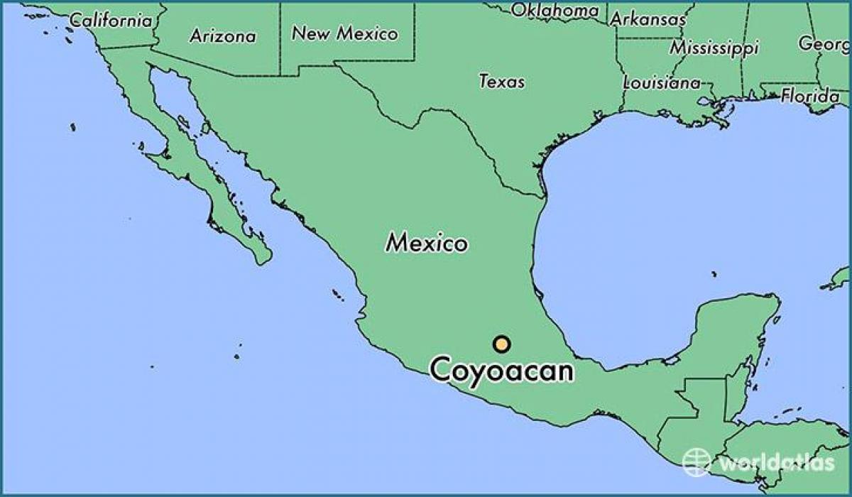 coyoacan Мехико Хотын газрын зураг