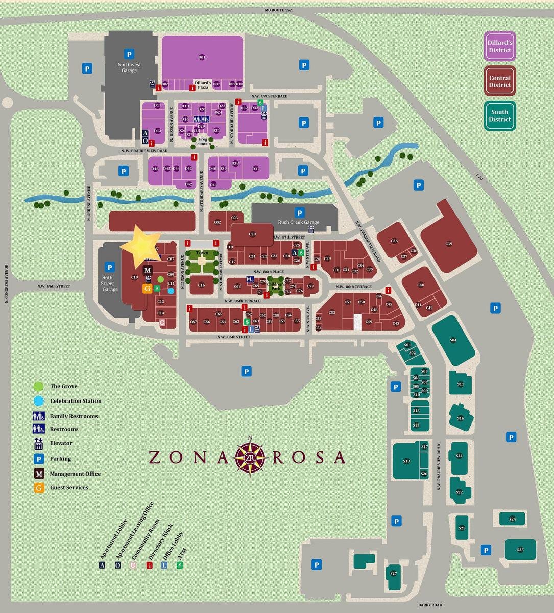 zona роза Мехико Хотын газрын зураг