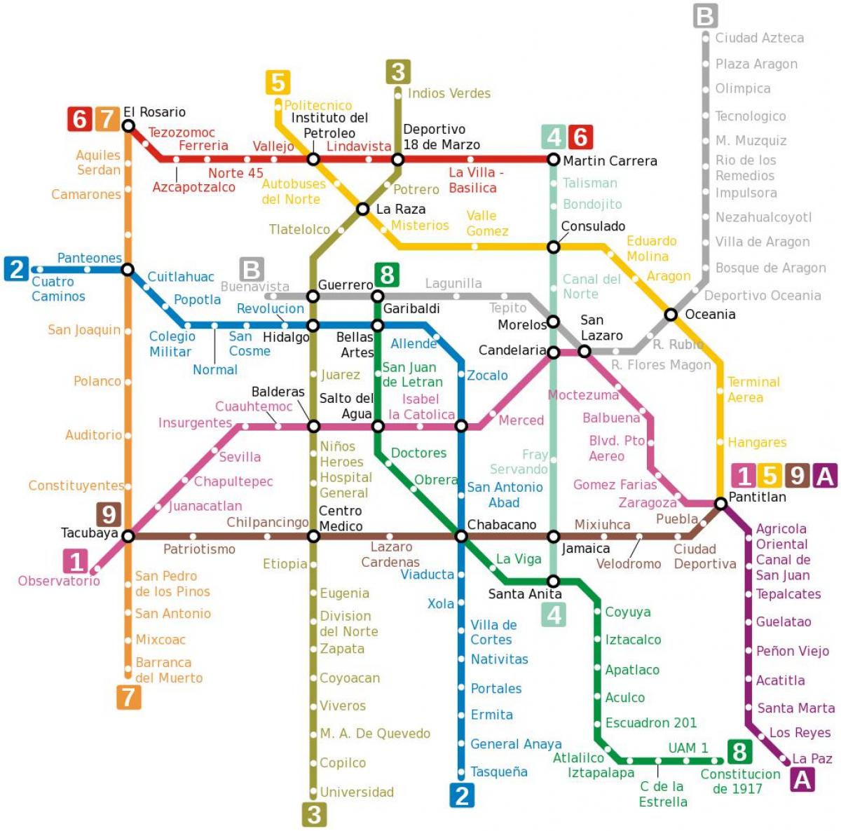 Мексик df метроны газрын зураг