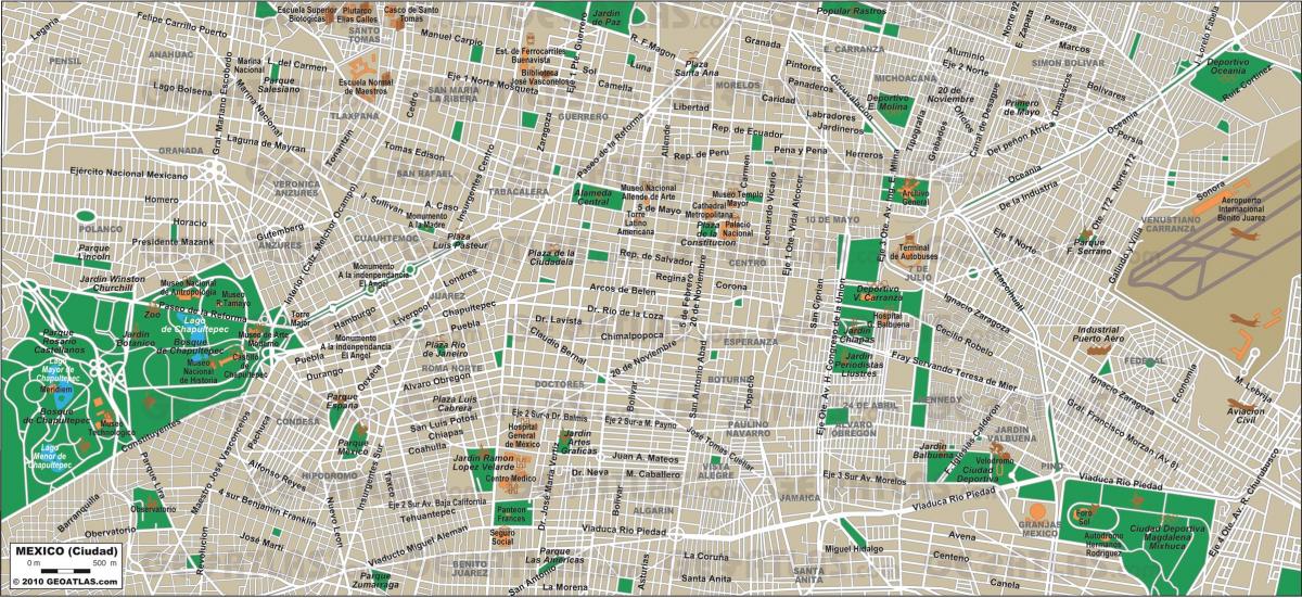 Мексик Хотын гудамжны газрын зураг