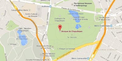 Chapultepec парк газрын зураг