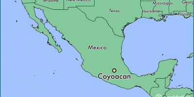 Coyoacan Мехико Хотын газрын зураг
